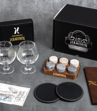 핸드릭스 위스키스톤 브랜디잔세트